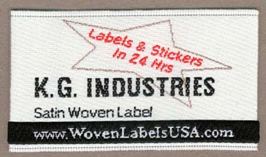 Woven satin label.